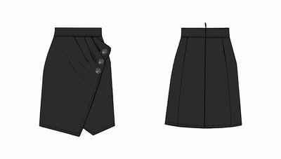 Megghy sukně – Guess, Černá barva Ženy, Ženy, Ženy, Ženy 1