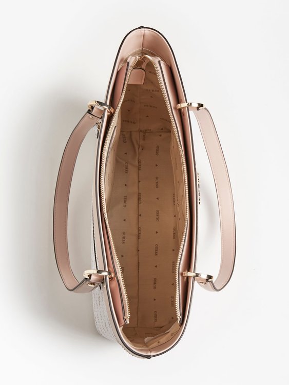 Noelle kabelka – Guess, Béžová, Bílá barva Ženy 1