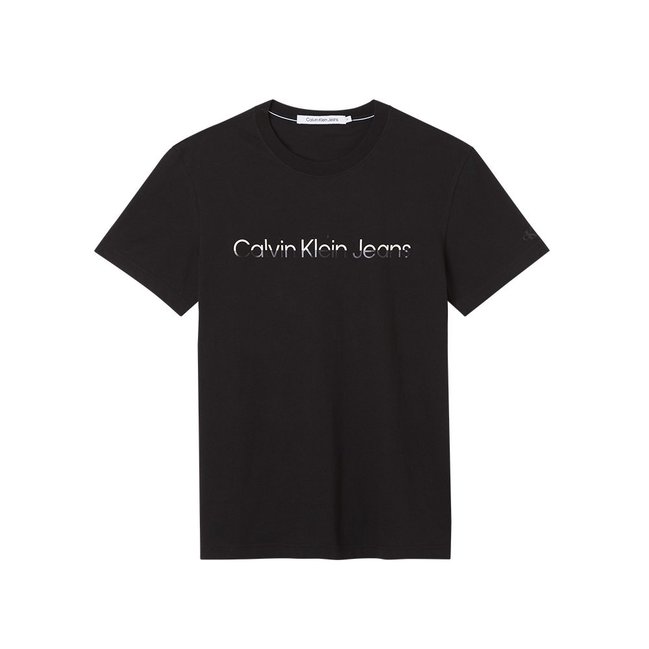 Calvin Klein Jeans – Mixed institutional tričko, Černá barva