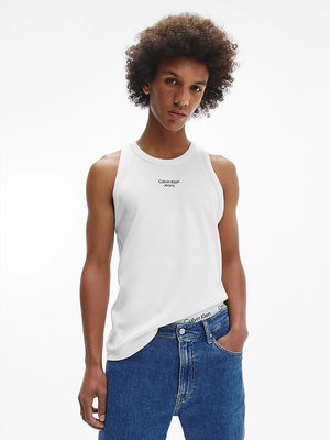 Stacked logo tílko – Calvin Klein Jeans, Bílá barva Muži
