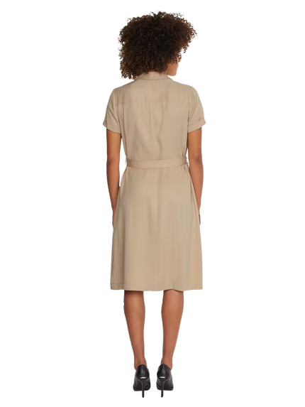 Utility šaty – Calvin Klein, Béžová barva Ženy