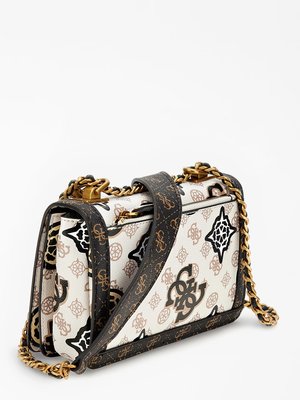 Abey crossbody – GUESS, Hnědá, Krémová barva Ženy