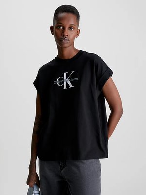 Calvin Klein Jeans – Archival triko, Černá barva