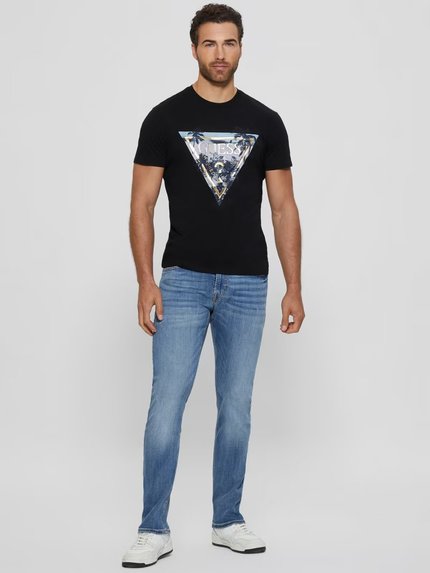 Módní Embossed Foil triko, Černá barva, 2023