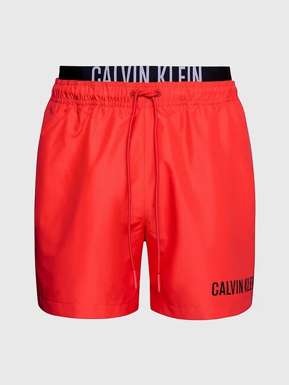 Calvin Klein Swimwear – Intense Power plavky, Červená barva
