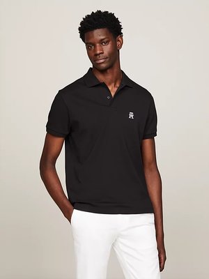 Tommy Hilfiger – Interlock Reg polo, Černá barva