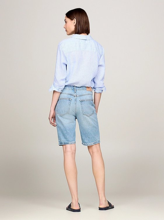 Luxusní Denim Slim šortky, Modrá barva, 26/NI, 27/NI, 28/NI, 29/NI