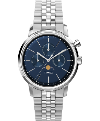 TIMEX – Marlin hodinky, Navy, Stříbrná barva