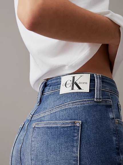 Módní High Rise Super Skinny jeans, Modrá barva, 2024