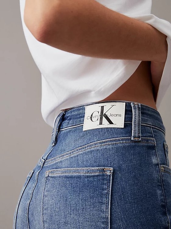 Módní High Rise Super Skinny jeans, Modrá barva, 2024