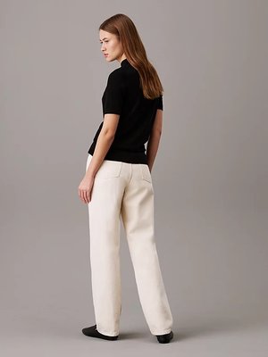 Merino Wool Mock svetr – Calvin Klein, Černá barva Ženy