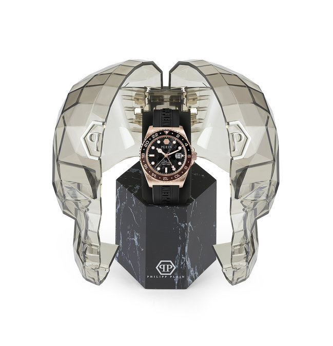 Luxusní GMT-I CHALLENGER hodinky, Černá, Růžové zlato barva, UNI