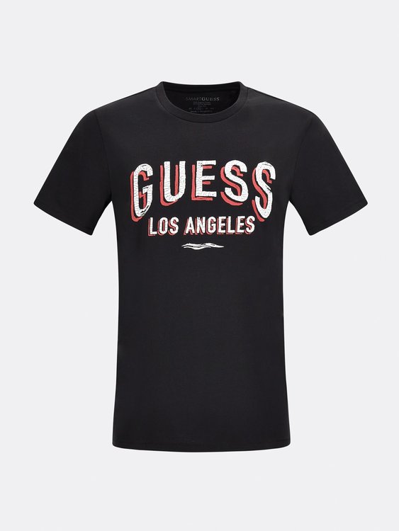 Guess, Černá barva Signboard triko