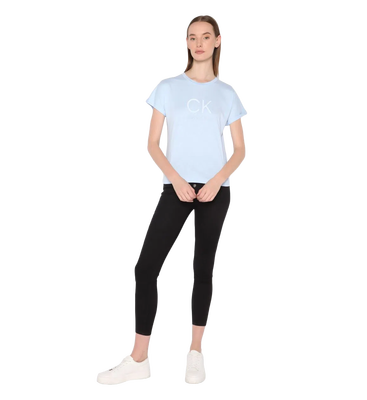 Embroidered triko – Calvin Klein, Modrá barva Ženy