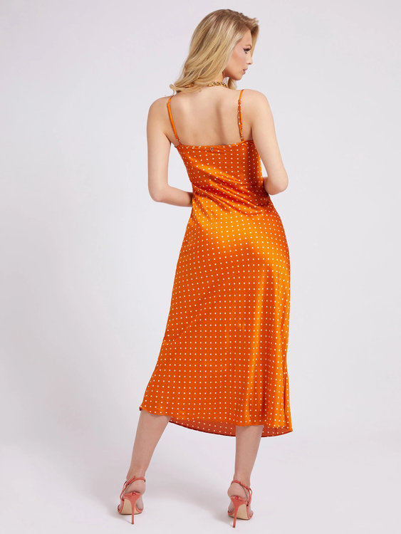 Luxusní Akilina šaty, Oranžová barva, XS, S, M