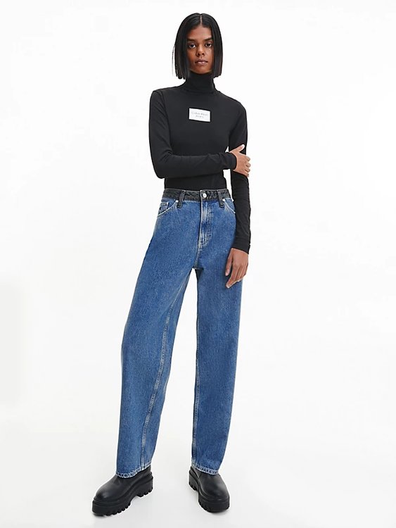 Box Logo triko – Calvin Klein Jeans, Černá barva Ženy