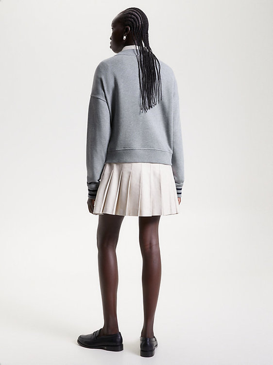 Módní Varsity IMD mikina, Šedá barva, 2023