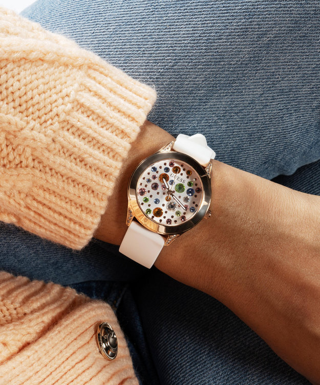 Bílá, Růžové zlato barva, Mini Wonderlust hodinky