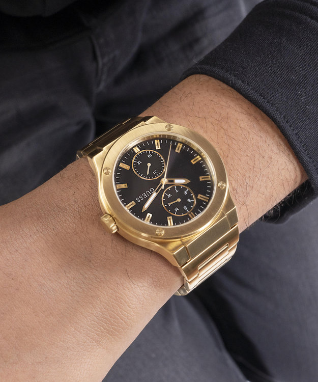 GUESS, Černá, Zlatá barva Jet hodinky