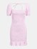 Luxusní Gingham šaty, Růžová barva, XS, S, M, L