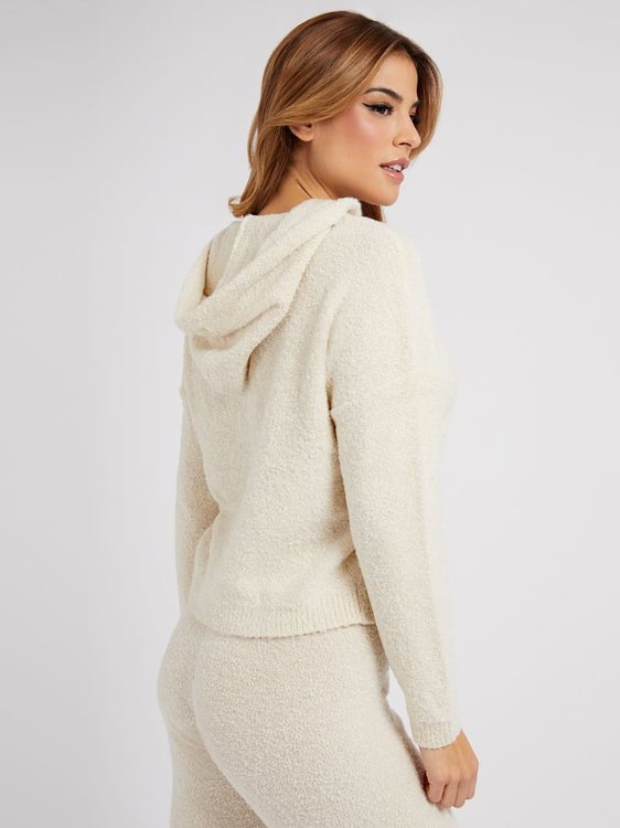 Guess – Reeda lurex mikina, Béžová barva 1