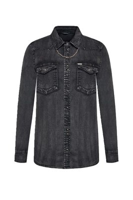 Guess – Western chain košile, Černá barva