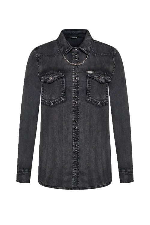 Guess – Western chain košile, Černá barva