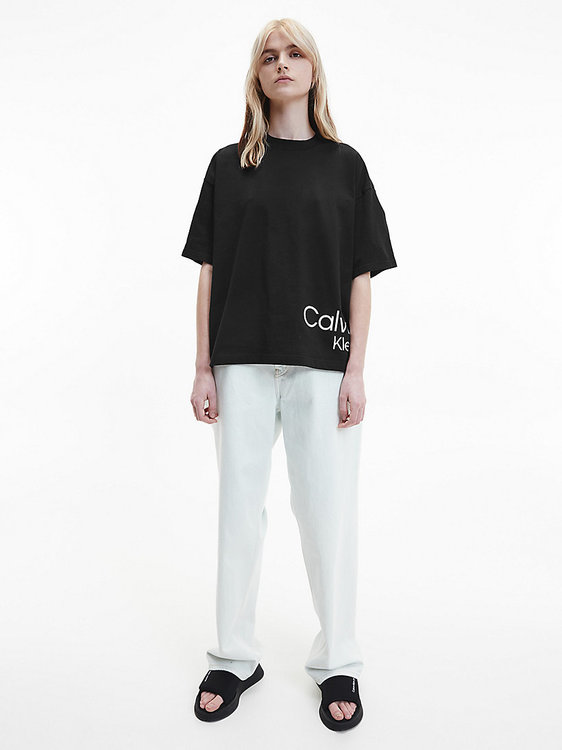 Oversized tričko – Calvin Klein Jeans, Černá barva Ženy