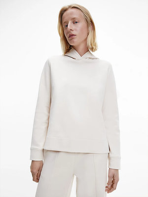 Micro logo mikina – Calvin Klein, Krémová barva Ženy