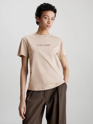 Calvin Klein – Hero Logo triko, Béžová barva
