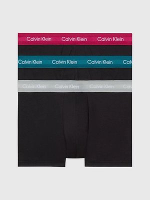 Calvin Klein Underwear – Cotton Stretch boxery 3ks, Růžová, Šedá, Zelená barva