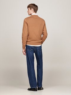 Luxusní Crew Neck svetr, Béžová, Hnědá barva, L, XL