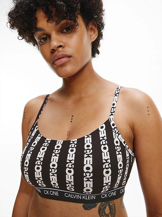 CK One bralette Bílá, Černá barva Ženy