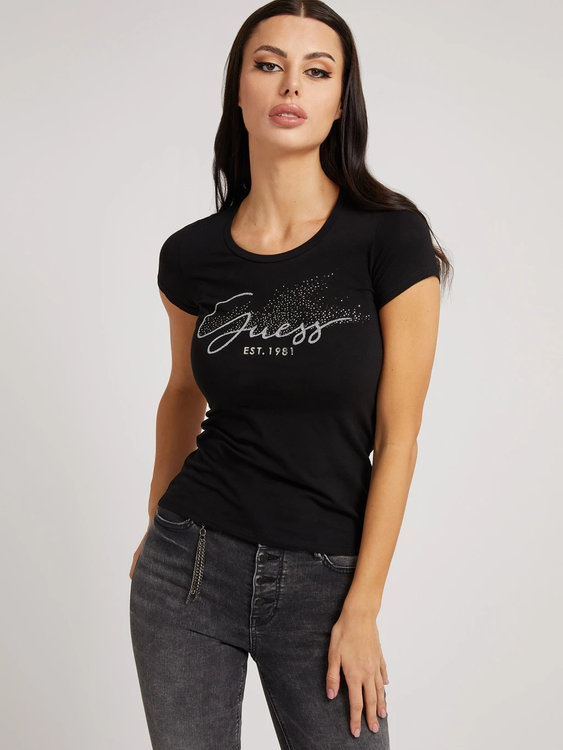 Módní Front logo tričko, Černá barva, 2022