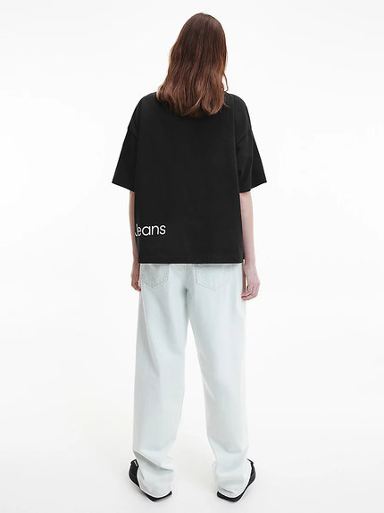 Oversized tričko Černá barva Ženy