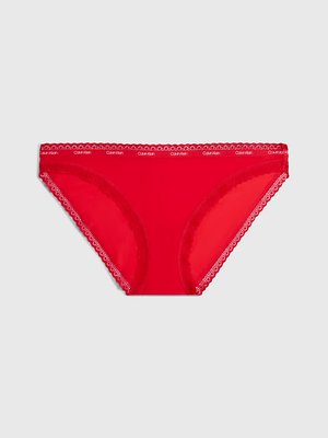 Calvin Klein Underwear – Lace Edge bikiny, Červená barva