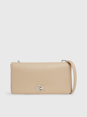 Calvin Klein Jeans – Lock Double kabelka, Béžová, Krémová barva