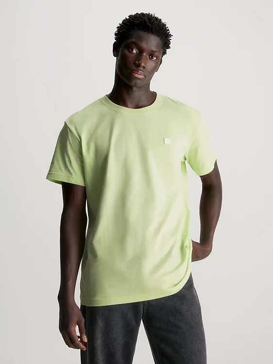 Calvin Klein Jeans – Ck Embro Badge triko, Zelená barva