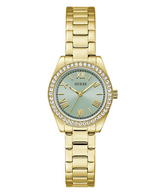 GUESS – Mini Luna hodinky, Tyrkysová, Zlatá barva