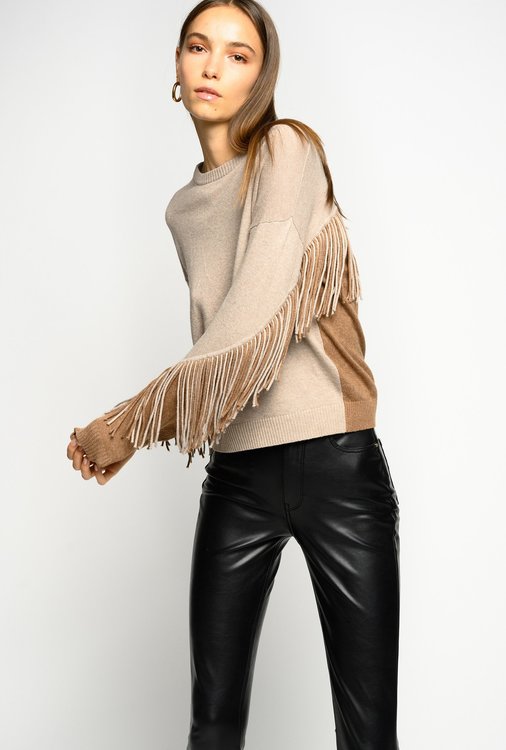 Pinko, Béžová, Hnědá, Krémová barva Coperto svetr