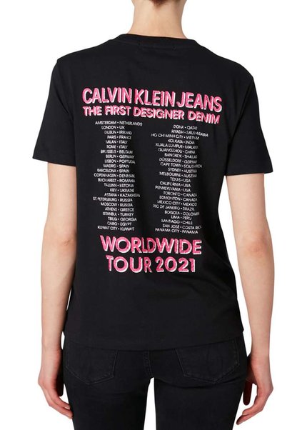 Band Tee triko Černá barva Ženy