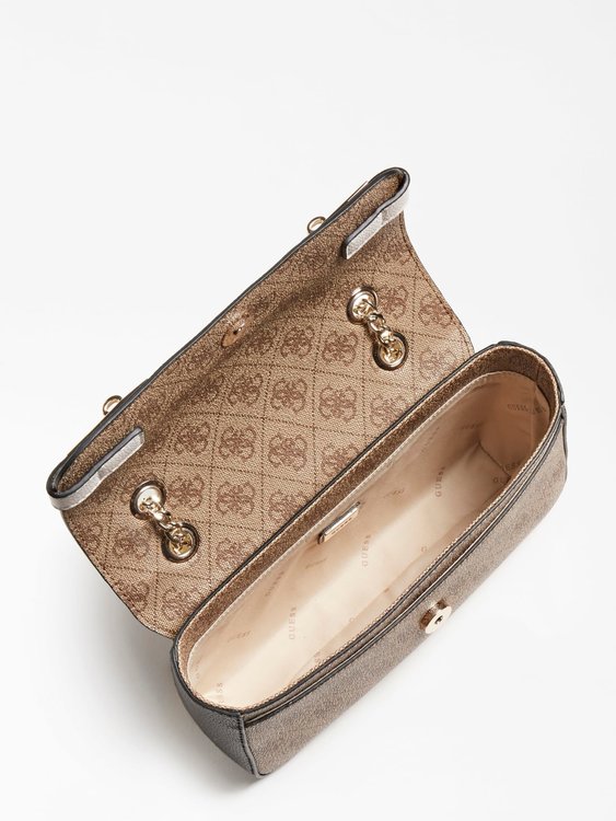 Módní Zadie logo kabelka, Hnědá barva, 2022