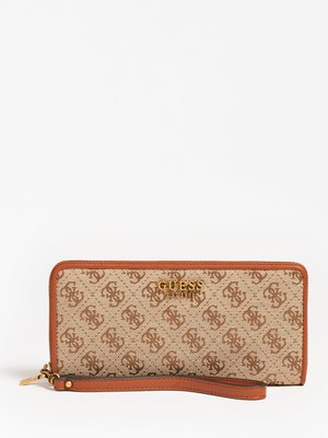 Guess – Aviana peněženka, Hnědá barva