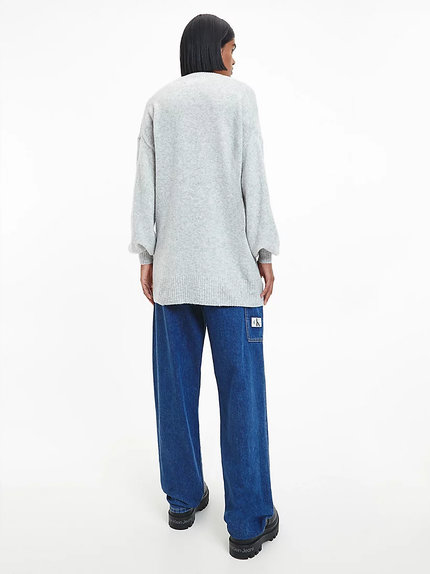 Luxusní Fluffy yarn svetr, Šedá barva, XS, S, M