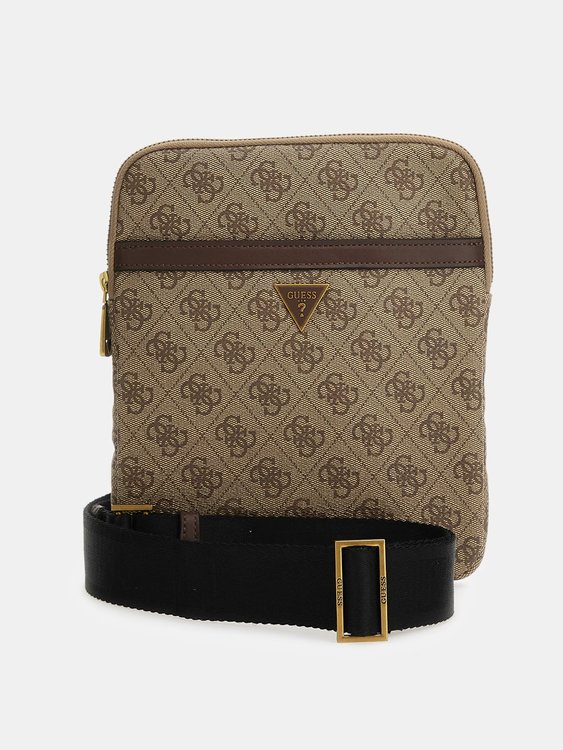 GUESS – Vezzola crossbody, Hnědá barva