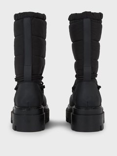 Luxusní Flatform Snow kotníková obuv, Černá barva, 36, 37, 38, 39