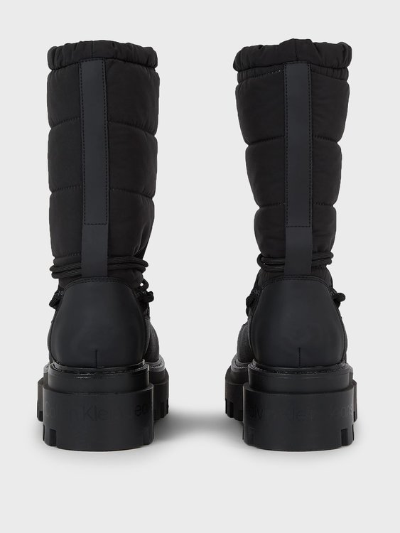 Luxusní Flatform Snow kotníková obuv, Černá barva, 36, 37, 38, 39