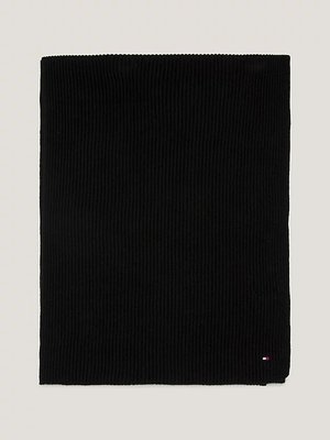 Tommy Hilfiger – Essential Flag šála, Černá barva