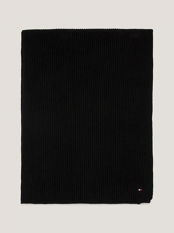 Tommy Hilfiger – Essential Flag šála, Černá barva