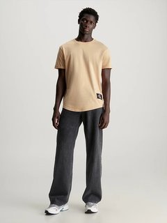 Badge Turn Up triko Béžová, Hnědá barva Muži